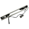 Μπάρες Οροφής Αλουμινίου Universal Rackit RK004-1-120cm Railing System Σετ Με Πόδια Και Κλειδαριά Τετράγωνες Ασημί 2 Τεμάχια