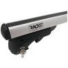Μπάρες Οροφής Αλουμινίου Universal Rackit RK004-1-120cm Railing System Σετ Με Πόδια Και Κλειδαριά Τετράγωνες Ασημί 2 Τεμάχια