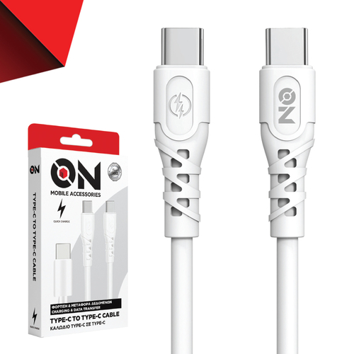 Είδος- 99734-1-kalodio-typec-se-typec-1m-leyko-on-mobile-accessories ΚΑΛΩΔΙΟ ΤΥΡΕ-C ΣΕ ΤΥΡΕ-C 1Μ  ΛΕΥΚΟ 
