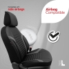 Καλύμματα Αυτοκινήτου Otom Coral Design Universal Full Δερματίνη Σετ Εμπρός / Πίσω Μαύρο / Γκρι CRΑL-106 11 Τεμαχίων